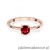Pierścionek W0656 Granat 0,60ct różowe złoto