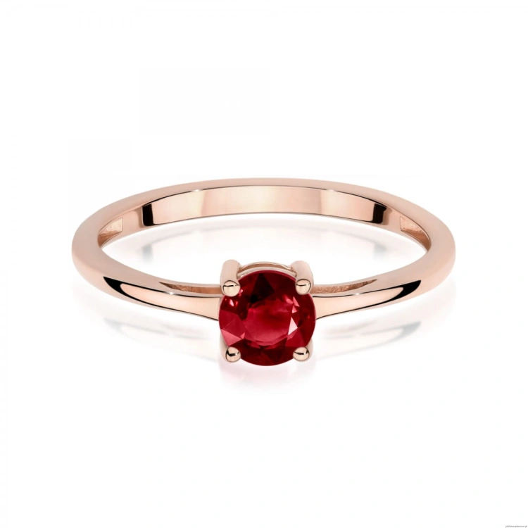 Pierścionek W0656 Granat 0,60ct różowe złoto