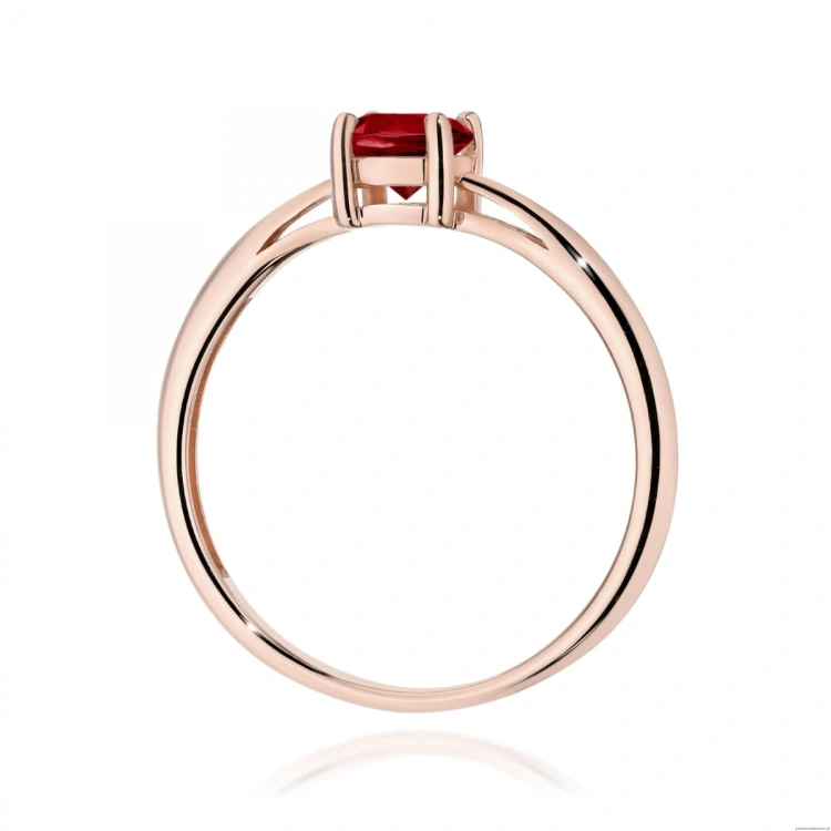 Pierścionek W0656 Granat 0,60ct różowe złoto