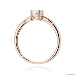 Pierścionek W0656 Diament Laboratoryjny 0,50ct różowe złoto