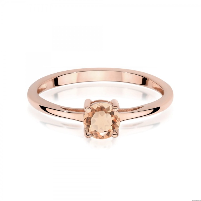 Pierścionek W0656 Morganit 0,40ct różowe złoto