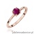 Pierścionek W0656 Rodolit 0,60ct różowe złoto