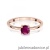 Pierścionek W0656 Rodolit 0,60ct różowe złoto