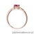 Pierścionek W0656 Rodolit 0,60ct różowe złoto