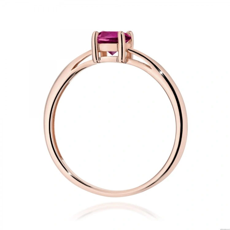 Pierścionek W0656 Rodolit 0,60ct różowe złoto
