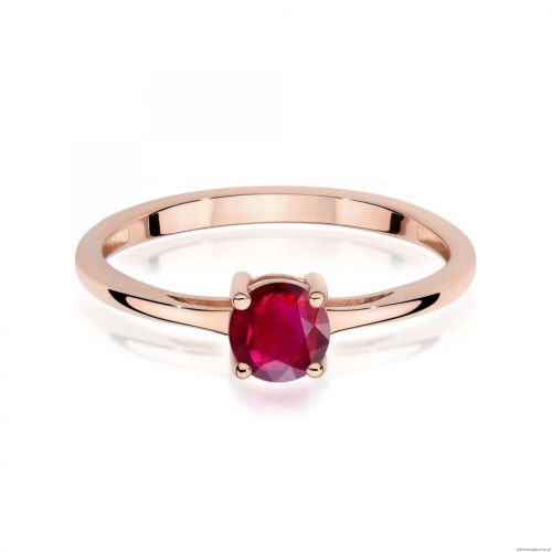 Pierścionek W0656 Rubin 0,60ct różowe złoto