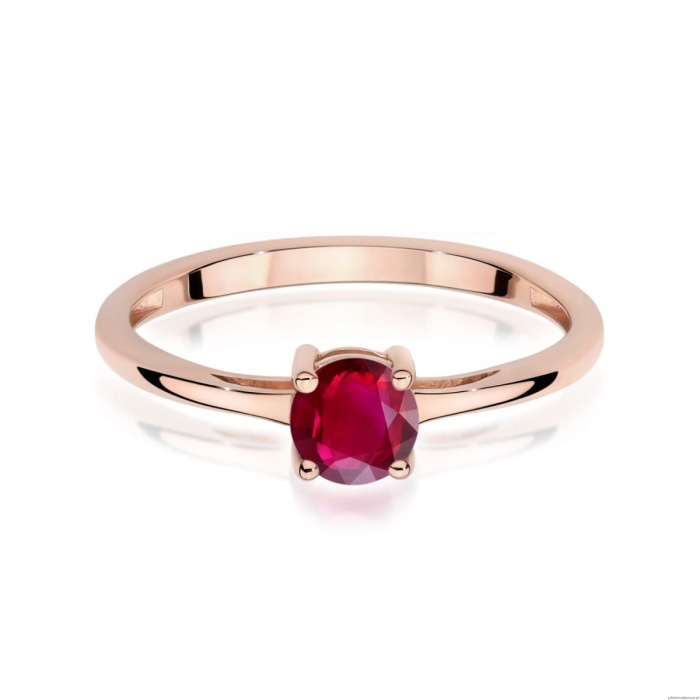 Pierścionek W0656 Rubin 0,60ct różowe złoto