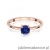 Pierścionek W0656 Szafir 0,50ct różowe złoto
