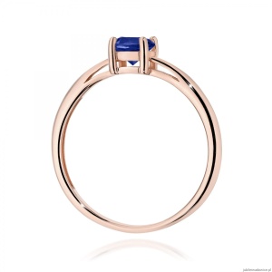 Pierścionek W0656 Szafir 0,50ct różowe złoto