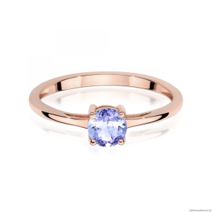 Pierścionek W0656 Tanzanit 0,50ct różowe złoto