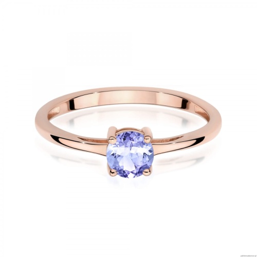 Pierścionek W0656 Tanzanit 0,50ct różowe złoto