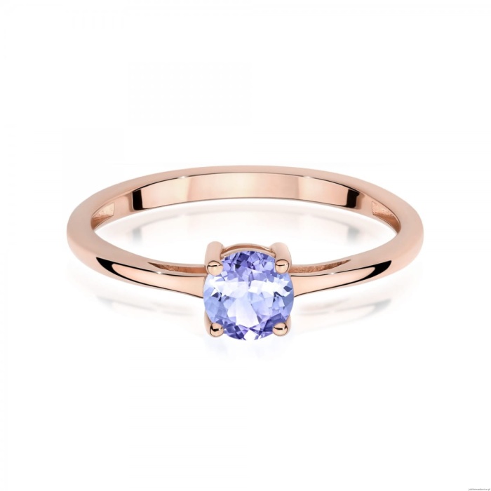 Pierścionek W0656 Tanzanit 0,50ct różowe złoto