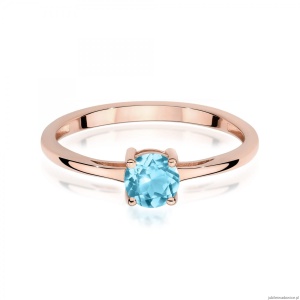 Pierścionek W0656 Topaz 0,50ct różowe złoto