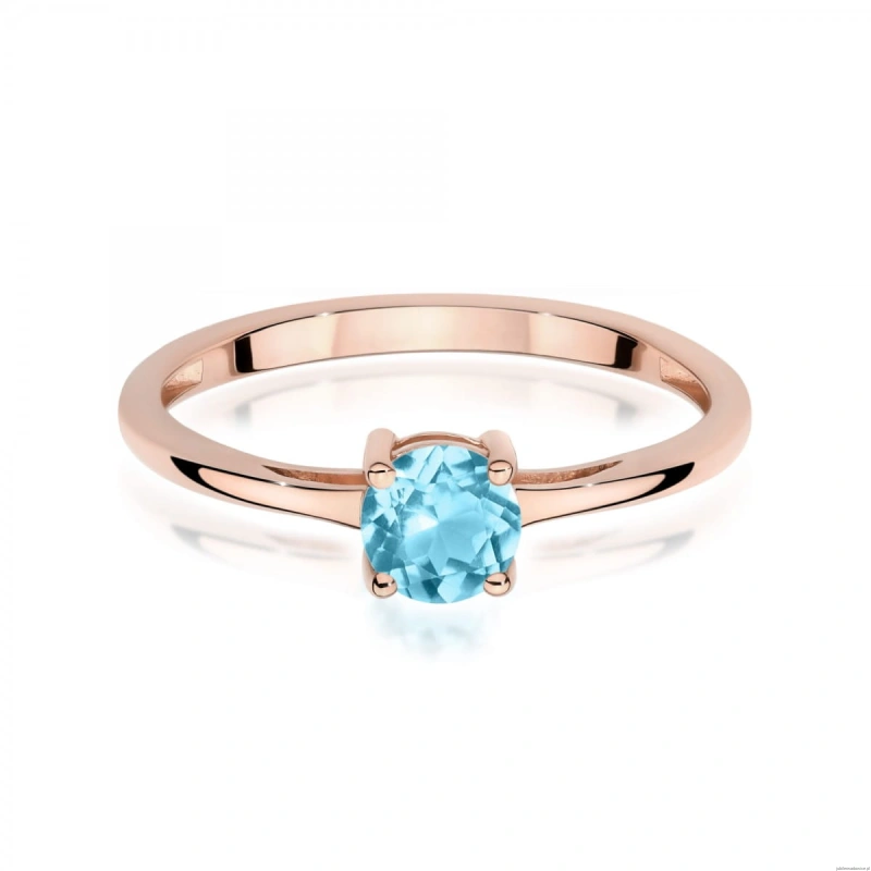 Pierścionek W0656 Topaz 0,50ct różowe złoto