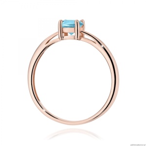 Pierścionek W0656 Topaz 0,50ct różowe złoto