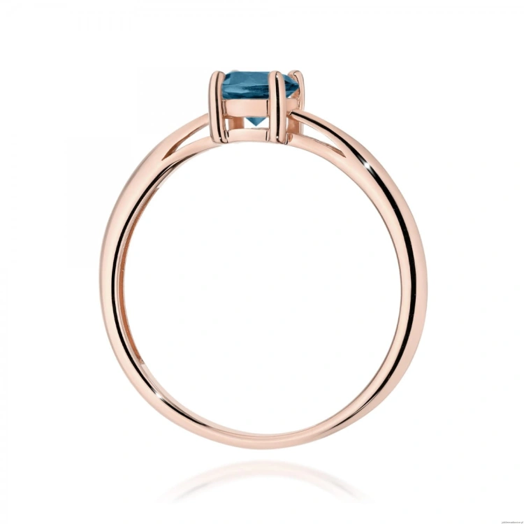 Pierścionek W0656 Topaz London Blue 0,50ct różowe złoto