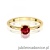 Pierścionek W0656 Granat 0,60ct żółte złoto