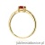 Pierścionek W0656 Granat 0,60ct żółte złoto