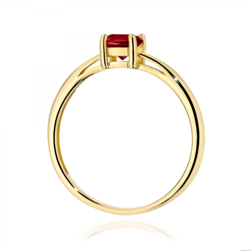 Pierścionek W0656 Granat 0,60ct żółte złoto