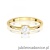 Pierścionek W0656 Diament Laboratoryjny 0,50ct żółte złoto