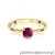 Pierścionek W0656 Rodolit 0,60ct żółte złoto