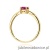 Pierścionek W0656 Rodolit 0,60ct żółte złoto