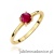 Pierścionek W0656 Rubin 0,60ct żółte złoto