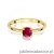 Pierścionek W0656 Rubin 0,60ct żółte złoto