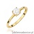Pierścionek W0656 Biały Szafir 0,60ct żółte złoto