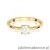 Pierścionek W0656 Biały Szafir 0,60ct żółte złoto