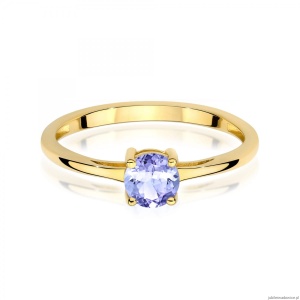 Pierścionek W0656 Tanzanit 0,50ct żółte złoto