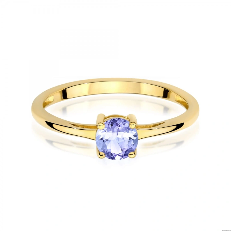 Pierścionek W0656 Tanzanit 0,50ct żółte złoto