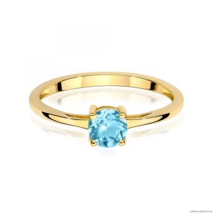 Pierścionek W0656 Topaz 0,50ct żółte złoto