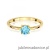 Pierścionek W0656 Topaz 0,50ct żółte złoto