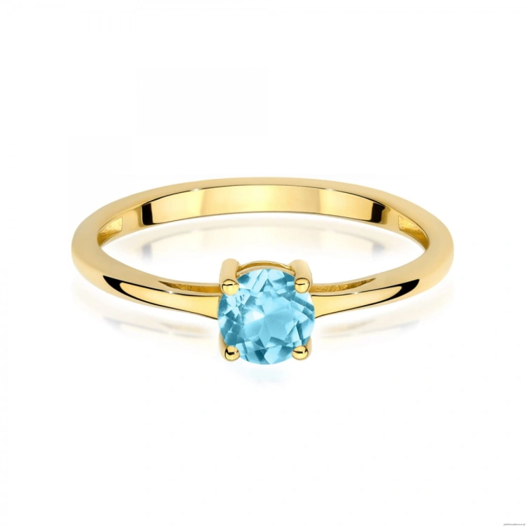 Pierścionek W0656 Topaz 0,50ct żółte złoto