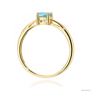 Pierścionek W0656 Topaz 0,50ct żółte złoto