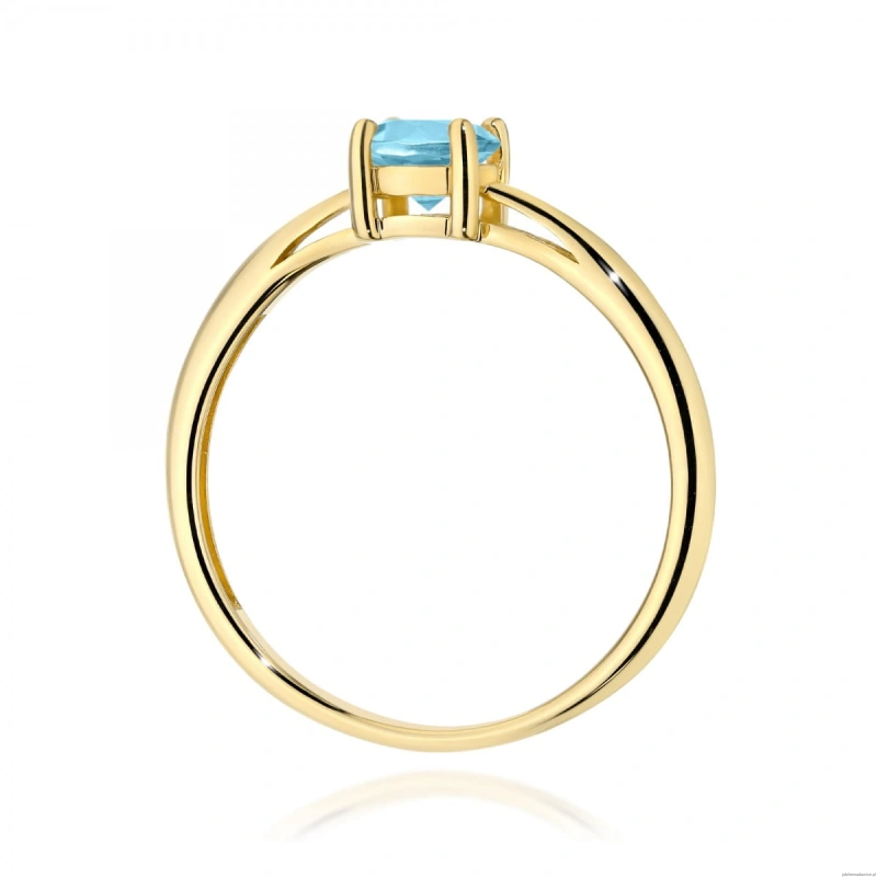 Pierścionek W0656 Topaz 0,50ct żółte złoto