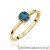 Pierścionek W0656 Topaz London Blue 0,50ct żółte złoto