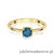 Pierścionek W0656 Topaz London Blue 0,50ct żółte złoto