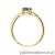 Pierścionek W0656 Topaz London Blue 0,50ct żółte złoto