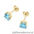 Kolczyki K0573 Topaz 2 x 1,10ct żółte złoto sztyft