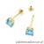 Kolczyki K0573 Topaz 2 x 1,10ct żółte złoto sztyft zakręcany