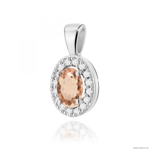 Zawieszka Z0574 Morganit 0,40ct białe złoto