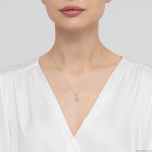 Zawieszka Z0574 Szafir Różowy 0,45ct białe złoto