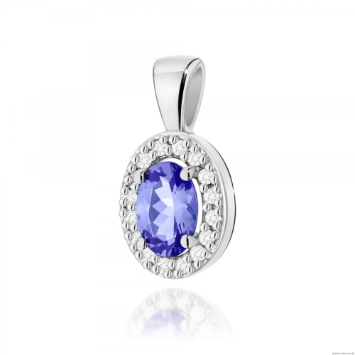 Zawieszka Z0574 Tanzanit 0,40ct białe złoto