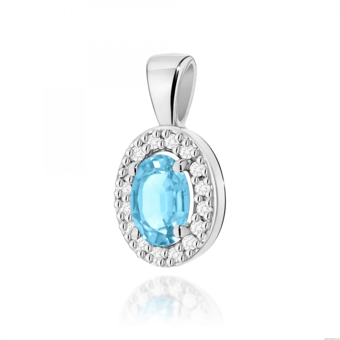 Zawieszka Z0574 Topaz 0,50ct białe złoto