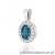 Zawieszka Z0574 Topaz London Blue 0,50ct białe złoto