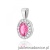 Zawieszka Z0574 Topaz Różowy 0,50ct białe złoto