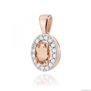 Zawieszka Z0574 Morganit 0,40ct różowe złoto