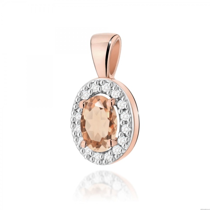 Zawieszka Z0574 Morganit 0,40ct różowe złoto